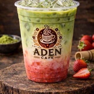 Iced Strawberry Matcha Latte 16oz